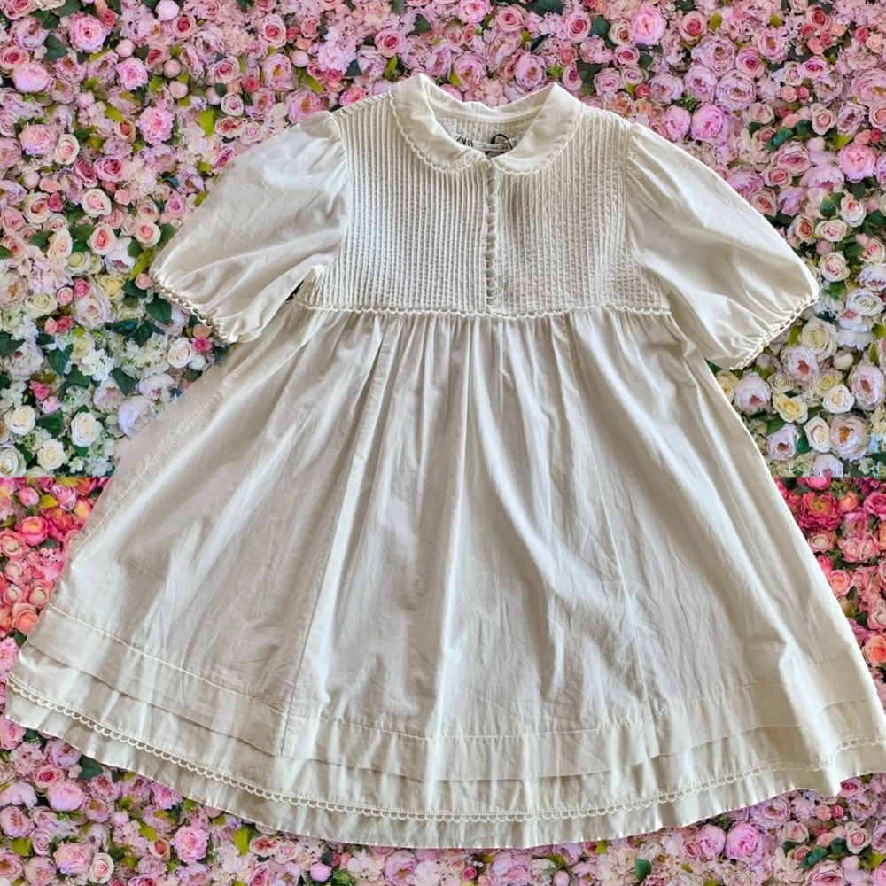 NWT ZARA SS 2021 Girls SZ 10 Cotton Dress Flower Girl Confirmation American Girl